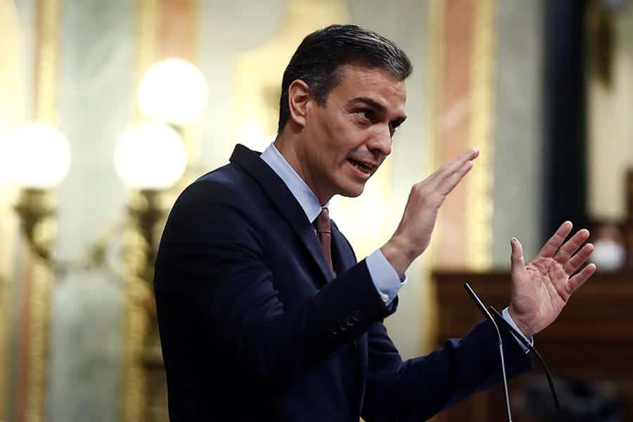 Pedro Sánchez, durante la moción de censura.