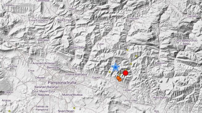 Réplicas del terremoto desatado este 1 de octubre en Lizoáin (Navarra), cerca de Pamplona.