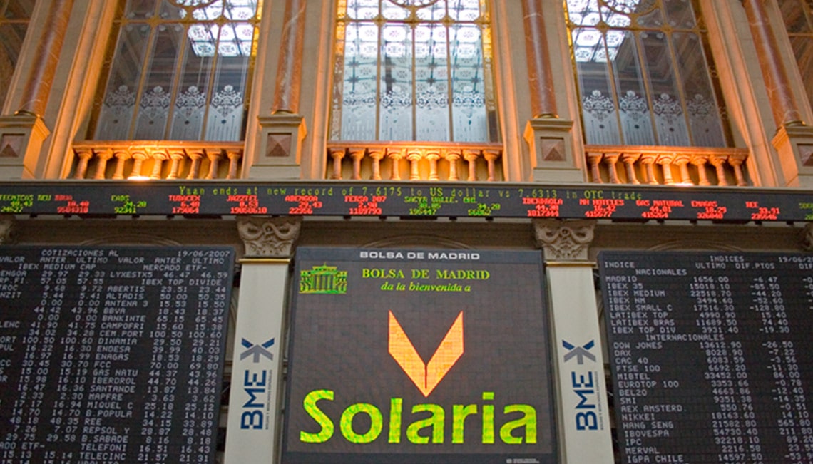 Solaria se incorpora al Ibex 35 en sustitución de MásMóvil