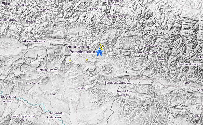 Un terremoto de 4,4 grados se deja notar en Pamplona.