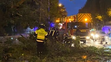 Los bomberos realizan más de 400 intervenciones esta noche por los fuertes vientos y lluvias en Madrid