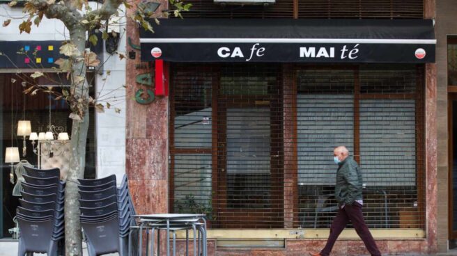 Un bar cerrado en el País Vasco.