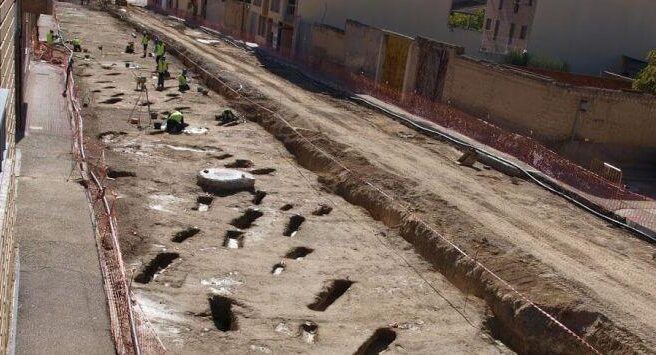 Las tumbas que han aparecido en la localidad de Tauste