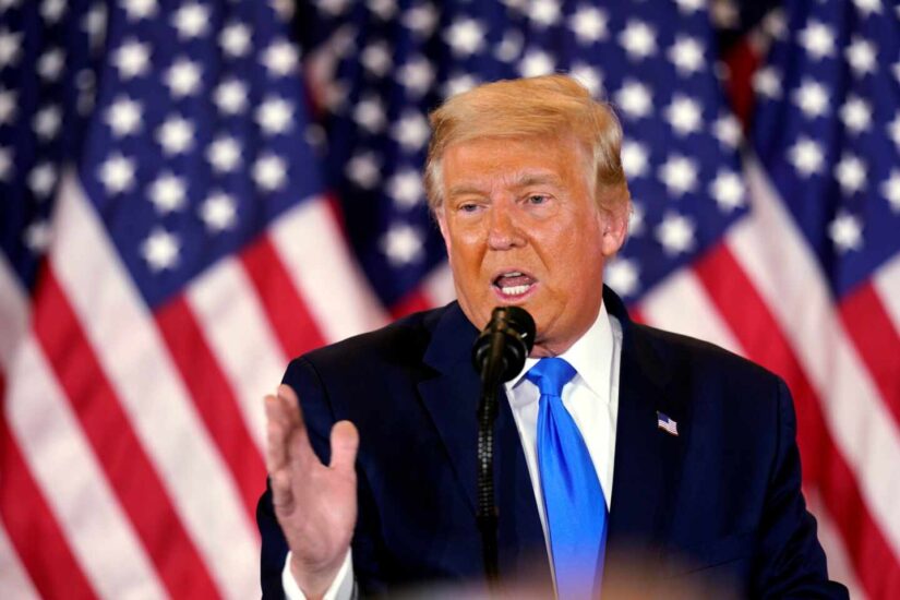 Donald Trump, durante su discurso en la Casa Blanca