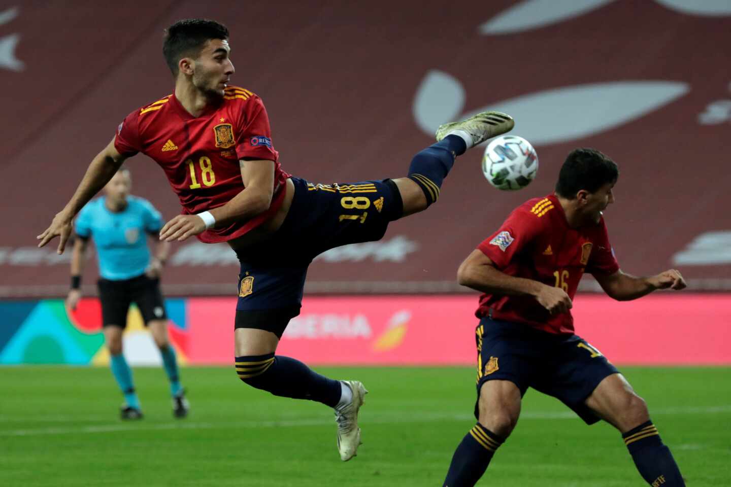 Ferran Torres, autor de tres goles frente a Alemania en Sevilla.