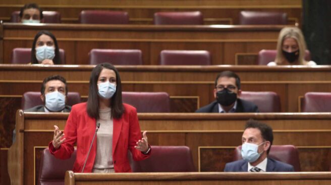 EuropaPress_3306854_lider_cs_ines_arrimadas_interviene_primera_sesion_control_gobierno_congreso Inés Arrimadas y su grupo de Ciudadanos en el Congreso de los Diputados.