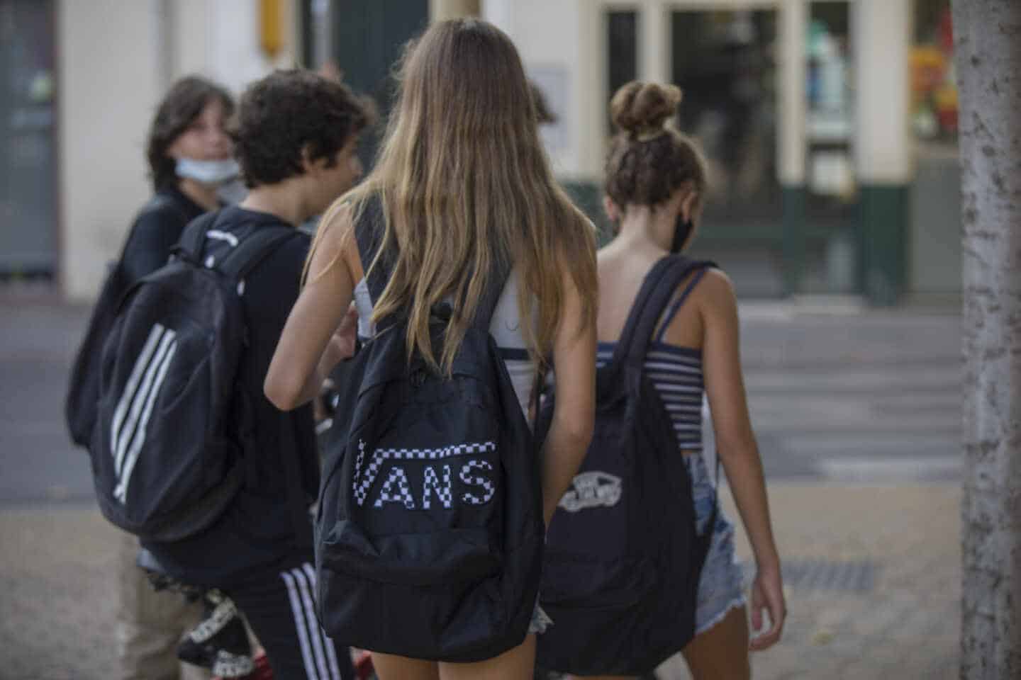 Alumnos de un instituto de Sevilla.