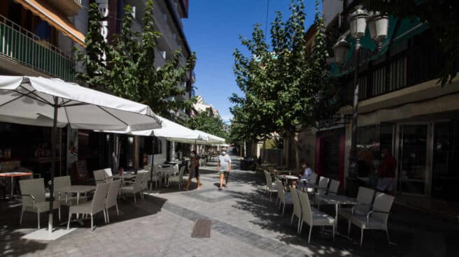 Terraza de un bar en Benidorm (Alicante).