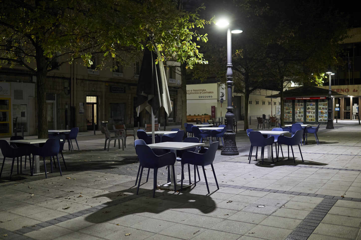 Terrazas de la calle Hernán Cortés, en Santander.