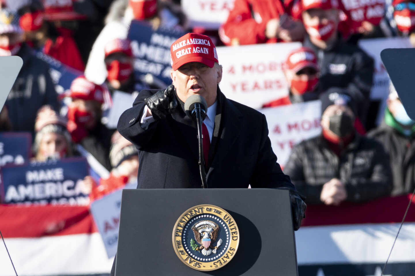 Donald Trump, en un evento electoral en Fayetteville, Carolina del Norte.