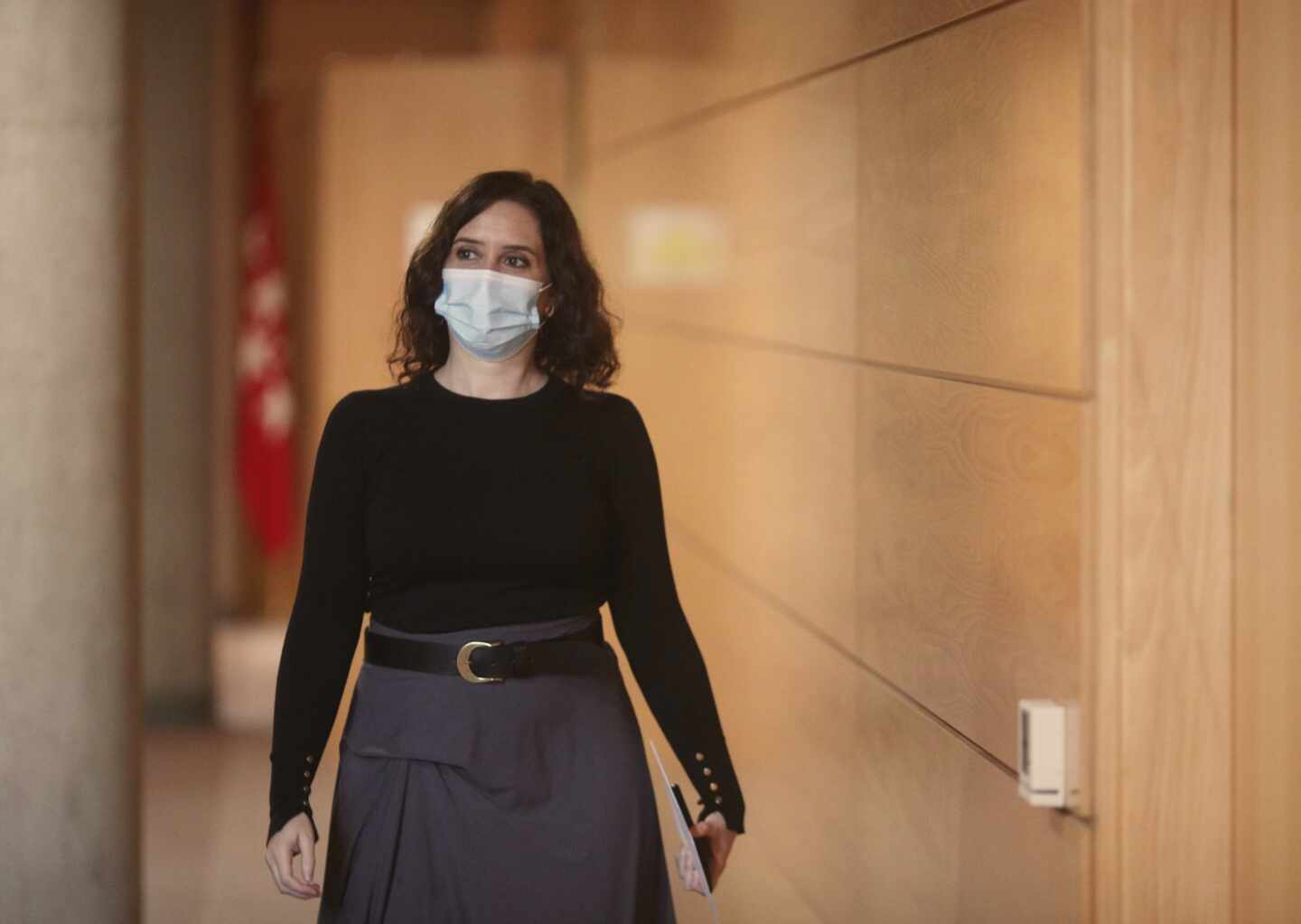 La presidenta de la Comunidad de Madrid, Isabel Díaz Ayuso, en la Asamblea de Madrid.