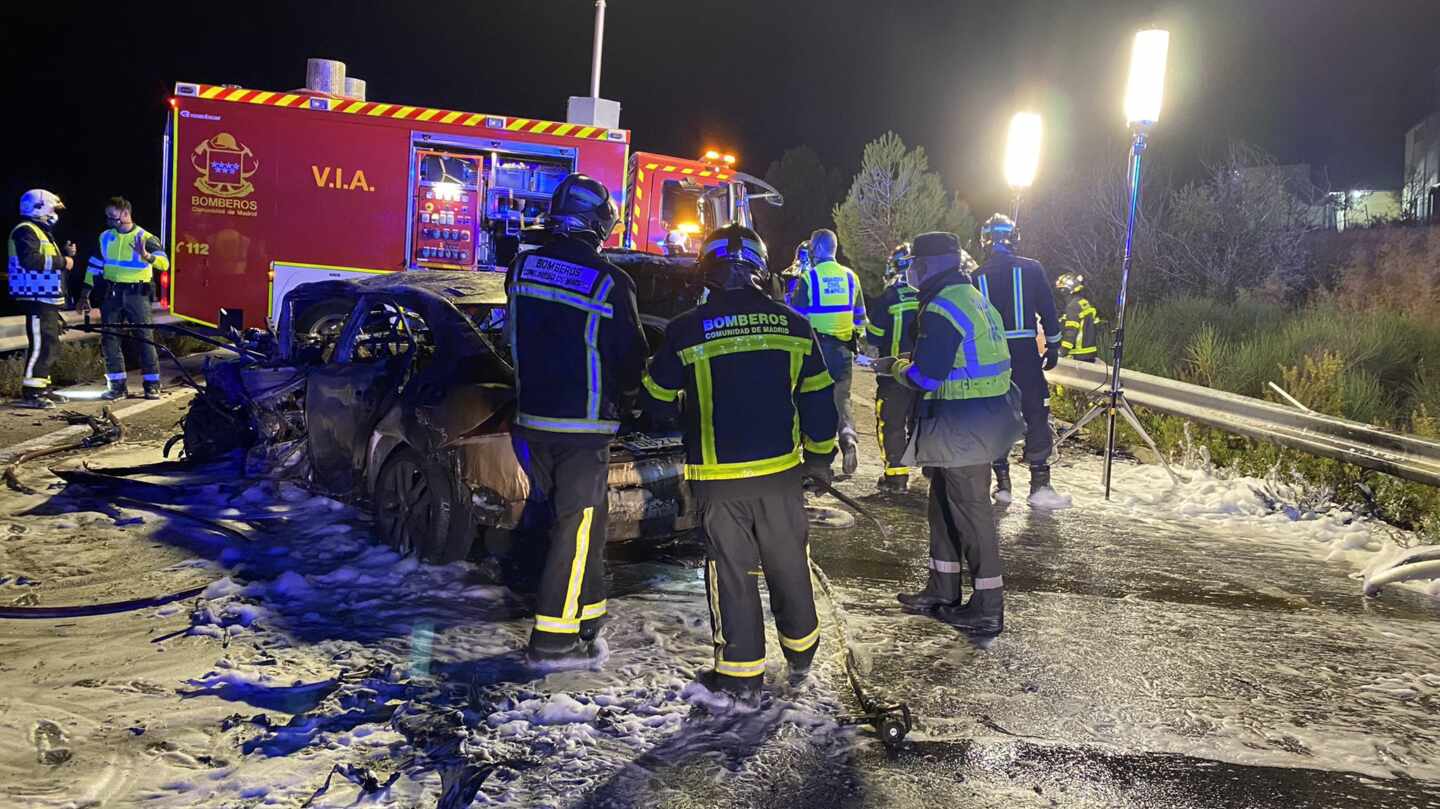 Accidente en Daganzo de Arriba (Madrid).