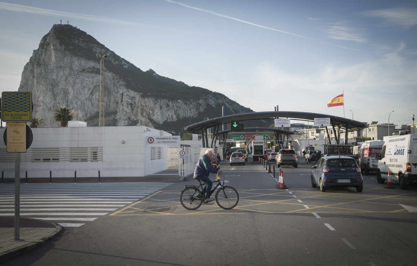 Acceso al peñón de Gibraltar.