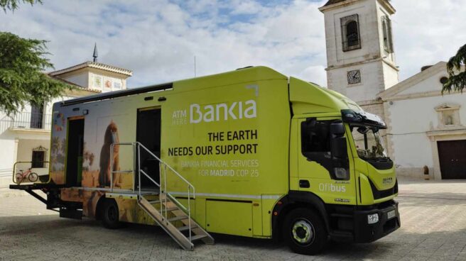 Imagen de un ofibus de Bankia en Titulcia (Comunidad de Madrid).