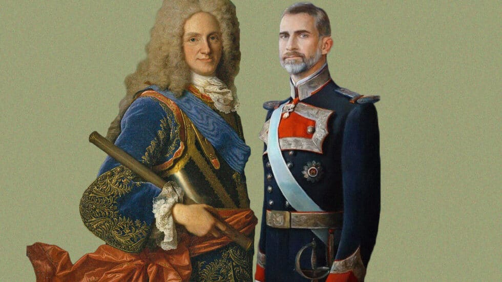 Felipe V y Felipe VI.