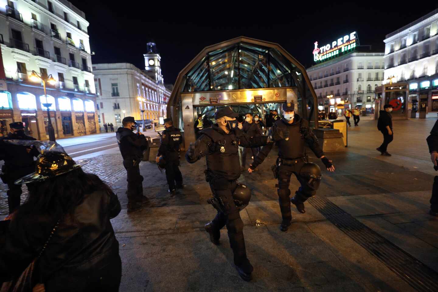 Despliegue policial en Madrid.