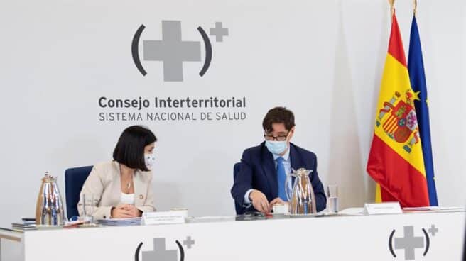 Carolina Darias, nueva ministra de Sanidad, durante una comparecencia junto a Salvador Illa. Carolina Darias, nueva ministra de Sanidad, durante una comparecencia junto a Salvador Illa.