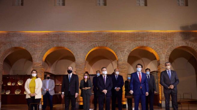 El presidente de Castilla-La Mancha, Emiliano García-Page, se reúne con los presidentes de Aragón, Javier Lambán, y de Castilla y León, Alfonso Fernández Mañueco.