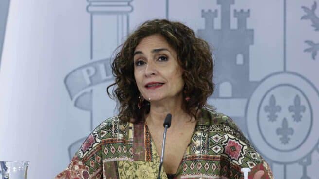 María Jesús Montero, ministra Portavoz y de Hacienda, en la rueda de prensa posterior al Consejo de Ministros.