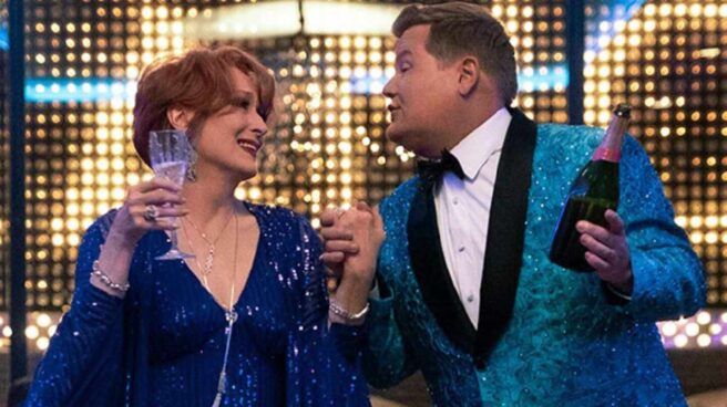 Meryl Streep y James Corden en 'The Prom'. Meryl Streep y James Corden en 'The Prom'.
