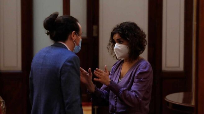 Iglesias y Montero, en el Congreso.