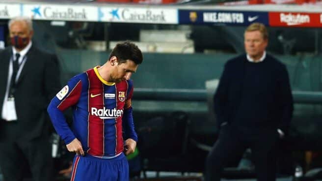 Leo Messi durante el partido de LaLiga Santander ante el Valencia.