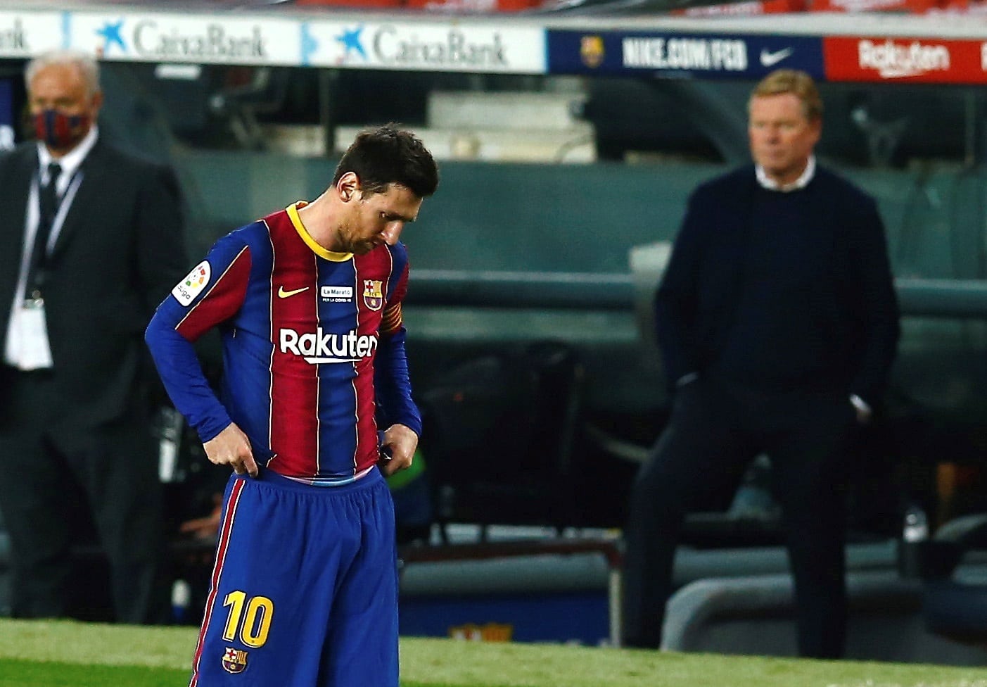 Leo Messi durante el partido de LaLiga Santander ante el Valencia.
