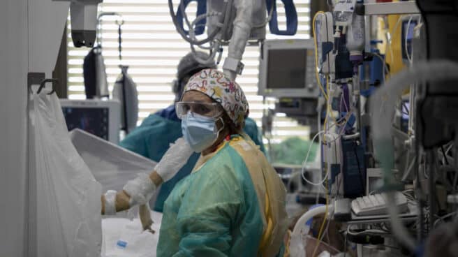 UCI del Hospital Ramón y Cajal durante la segunda ola del Covid-19