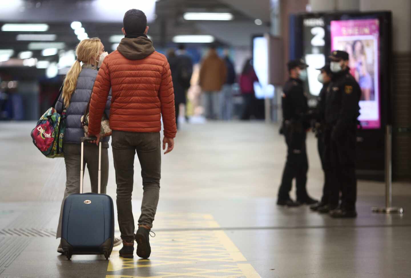 Control policial en Atocha.