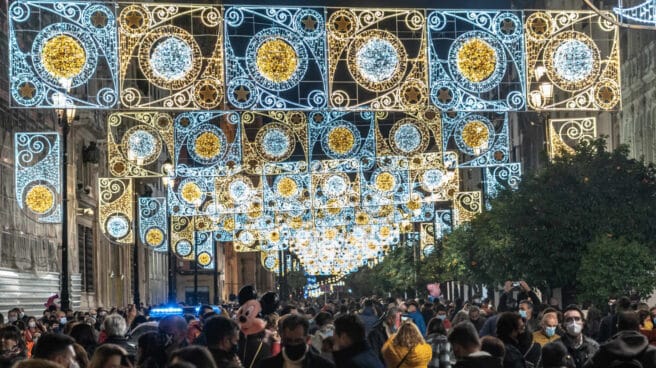 Encendido de las luces de Navidad, en Sevilla. Encendido de las luces de Navidad, en Sevilla.