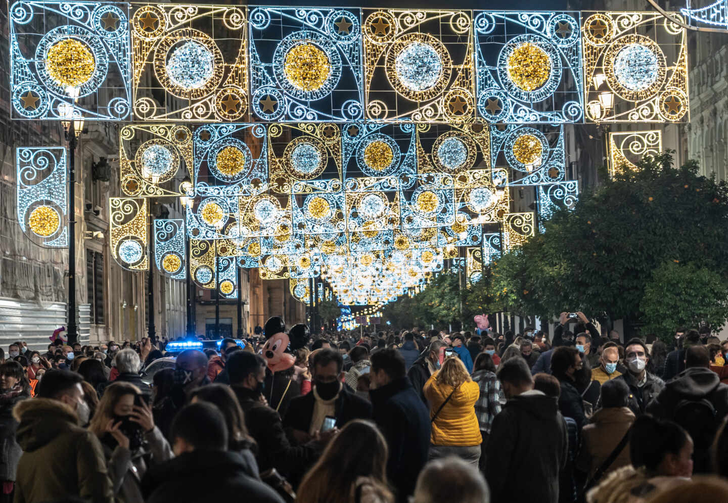 Encendido de las luces de Navidad, en Sevilla.