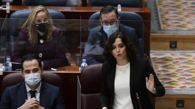 Isabel Díaz Ayuso, en la Asamblea de Madrid.