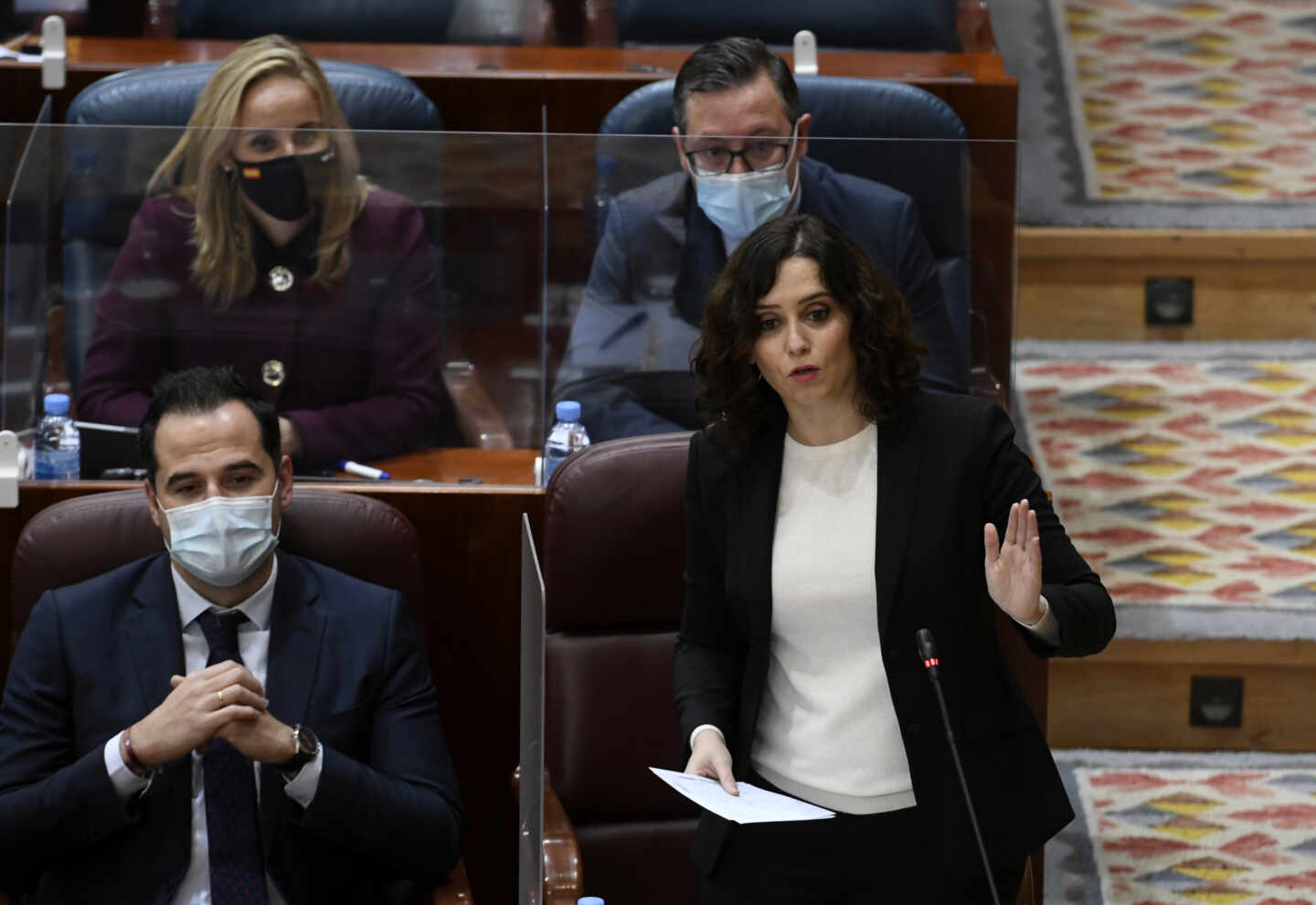 Isabel Díaz Ayuso, en la Asamblea de Madrid.