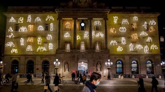 Ambiente de Navidad en Barcelona.