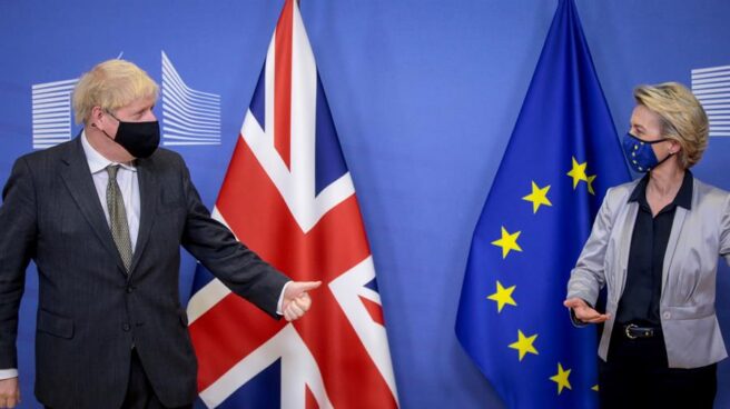 Boris Johnson y Ursula Von der Leyen, en Bruselas.