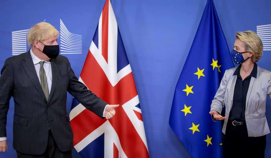 Boris Johnson y Ursula Von der Leyen, en Bruselas.