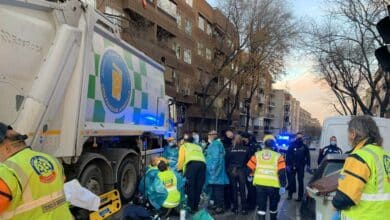 Muere un ciclista en Madrid tras ser atropellado por un camión de basura