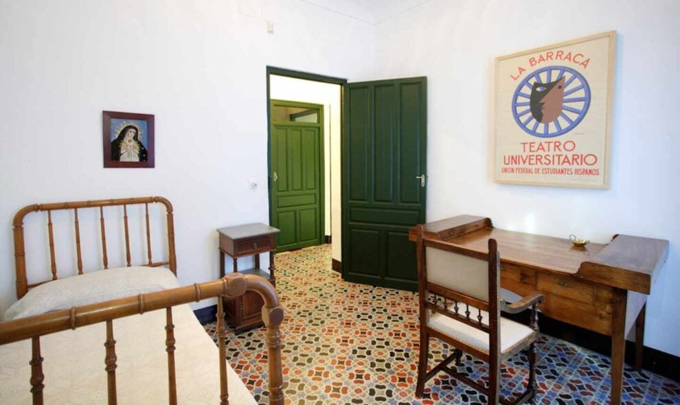 Dormitorio de Federico García Lorca en la Huerta de San Vicente (Granada), que fue la finca de veraneo de la familia García Lorca.