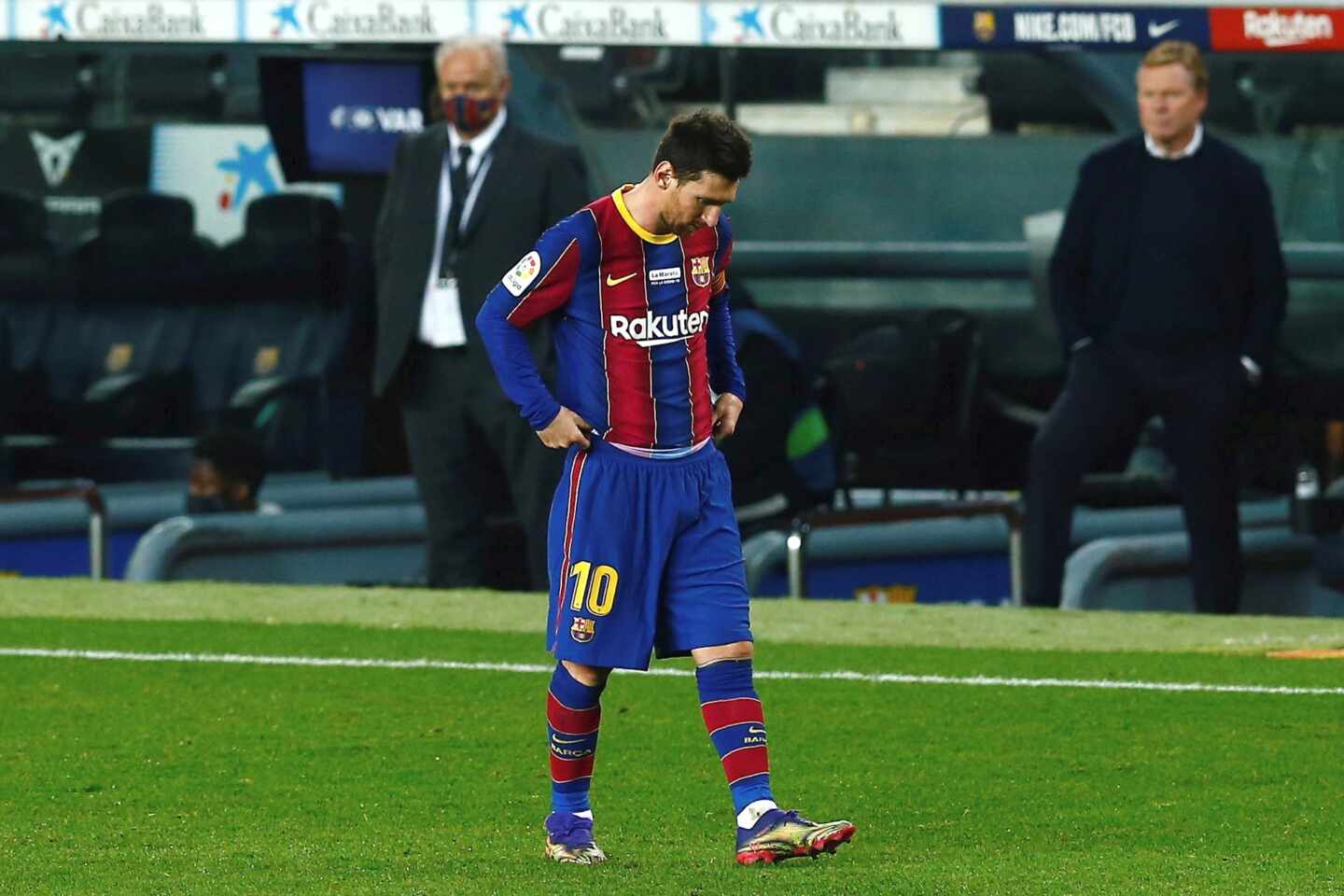 Leo Messi durante el partido de LaLiga Santander ante el Valencia.