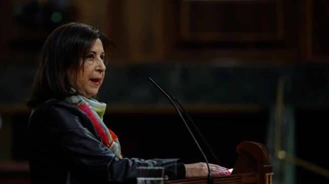 La ministra de Defensa, Margarita Robles, durante su intervención en el debate del proyecto de Presupuestos. La ministra de Defensa, Margarita Robles, durante su intervención en el debate del proyecto de Presupuestos.