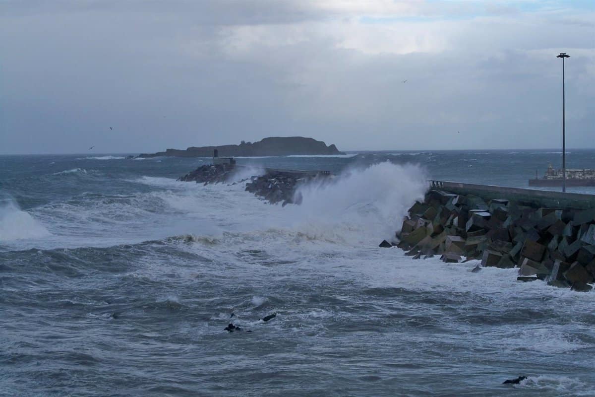 Viento, lluvia y nieve en el puente de diciembre