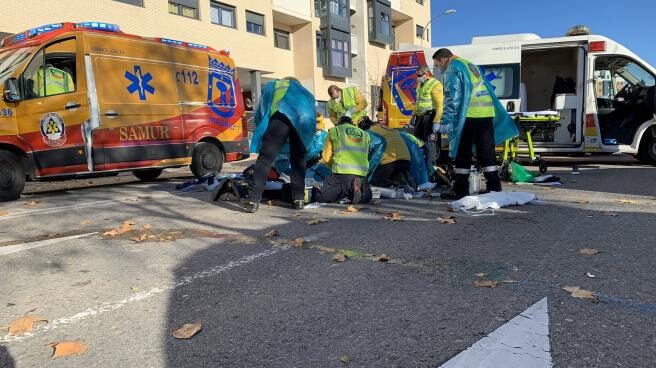 La imagen del siniestro, por Emergencias Madrid.