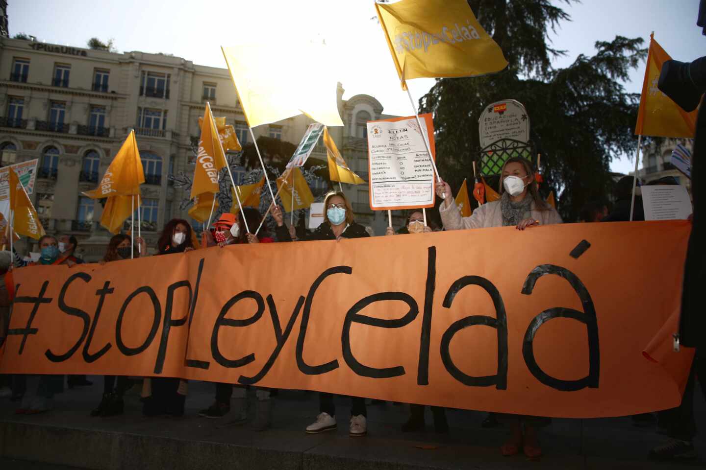 Manifestaciones contra la Ley Celaá de Educación.