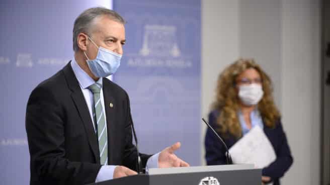 El lehendakari Iñigo Urkullu durante su comparecencia. El lehendakari Iñigo Urkullu durante su comparecencia.