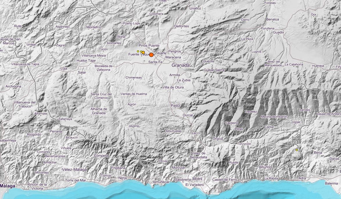 Terremoto de 3,5 grados al noroeste de Chauchina (Granada).