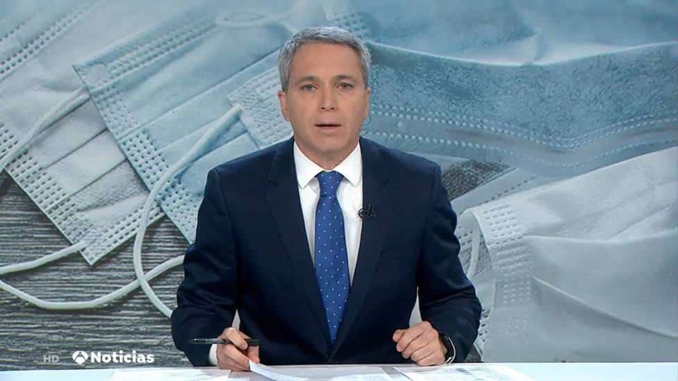 Vicente Vallés, en el informativo de Antena 3.