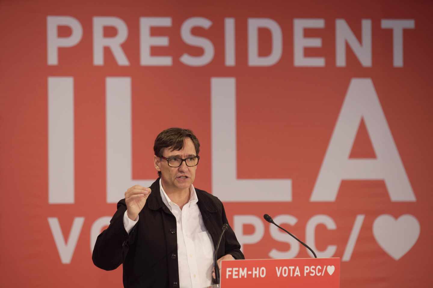 El candidato del PSC a las elecciones de Cataluña, Salvador Illa.
