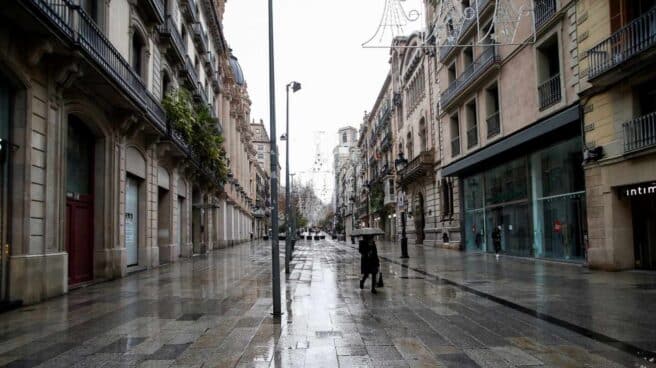 Aspecto de la céntrica calle comercial del Portal del Ángel, en Barcelona. Aspecto de la céntrica calle comercial del Portal del Ángel, en Barcelona.