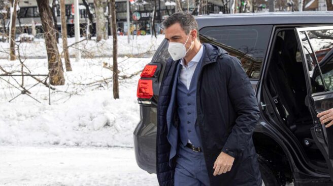 Pedro Sánchez llega al Ministerio del Interior.