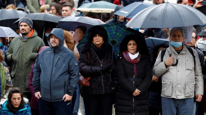 Manifestantes en la protesta negacionista 'Marcha por la libertad'.